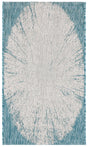 Safavieh Courtyard 2'-0" x 3'-7" Rug in Beige / Aqua