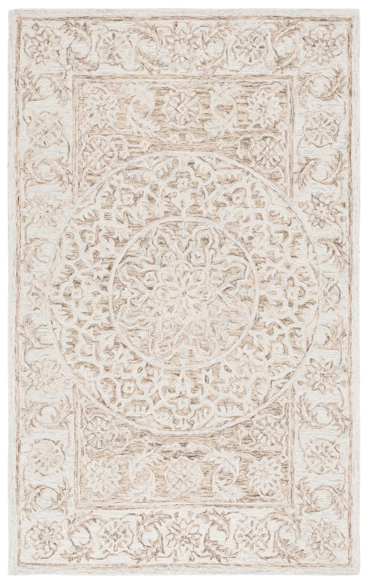 Safavieh Micro-Loop 4'-0" x 6'-0" Rug in Brown / Light Blue