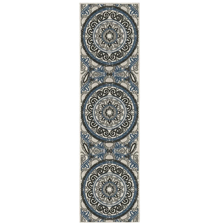 Oriental Weavers Torrey 072J1 Beige/ Blue Rug - runner