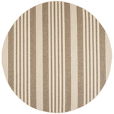 Safavieh Courtyard 7'-10" x 7'-10" Rug in Brown / Bone