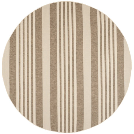 Safavieh Courtyard 7'-10" x 7'-10" Rug in Brown / Bone