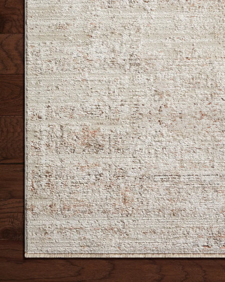 Loloi Sonnet Snn-03 Beige/Terracotta Rug - corner on wood