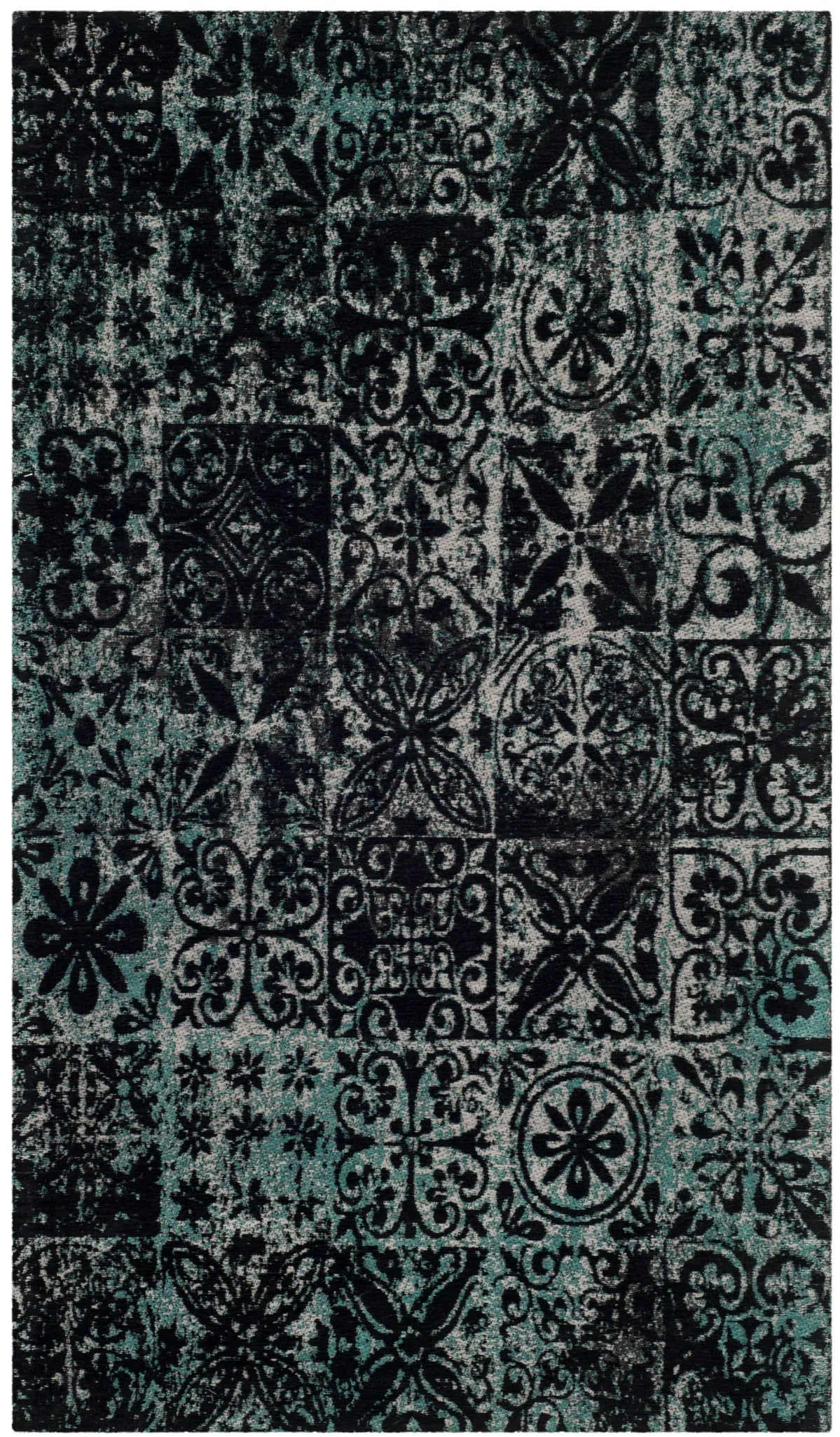 Safavieh Classic Vintage 3'-0" x 5'-0" Rug in Teal / Black