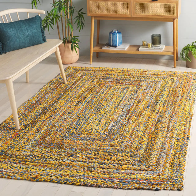 Safavieh Braided 4'-0" x 6'-0" Rug in Yellow / Brown