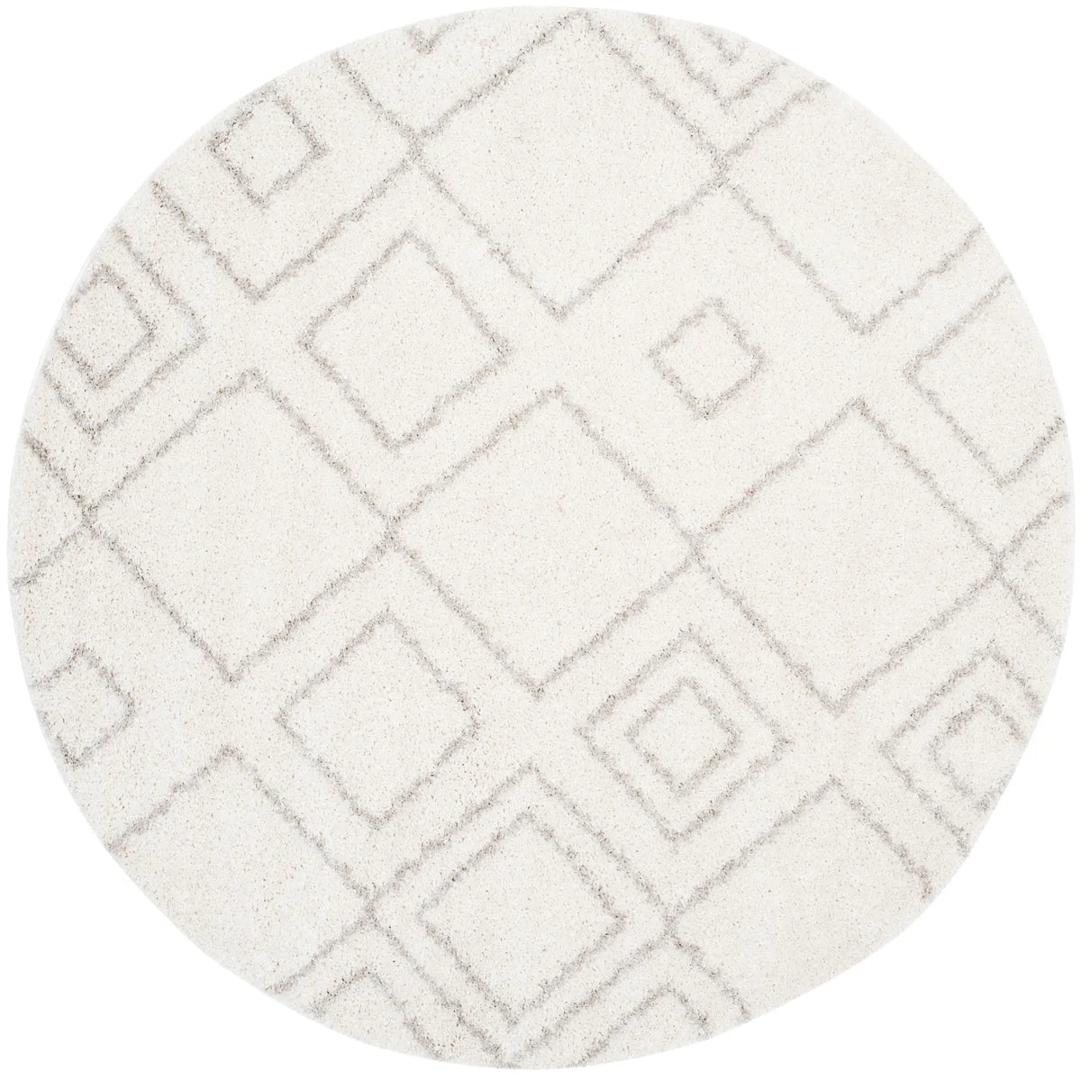Safavieh Arizona Shag 5'-1" x 5'-1" Rug in Ivory / Beige