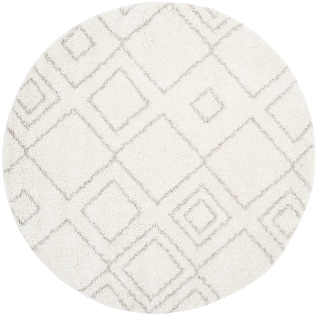 Safavieh Arizona Shag 5'-1" x 5'-1" Rug in Ivory / Beige
