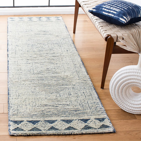 Safavieh Abstract 2'-3" x 10'-0" Rug in Ivory / Navy