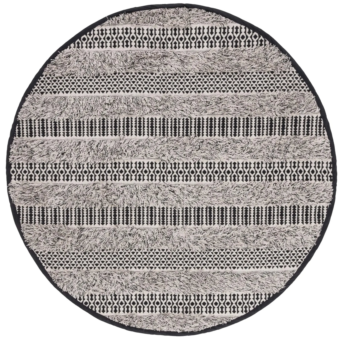 Safavieh Natura 6'-0" x 6'-0" Rug in Black / Ivory
