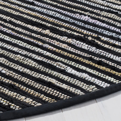Safavieh Rag Rug 6'-0" x 6'-0" Rug in Black / Multi