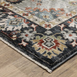 Oriental Weavers Sphinx ELIANA ELI08 Blue Floral Rugs - corner detail