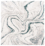 Safavieh Fontana Shag  800 6'-7" x 6'-7" Rug in Ivory / Green