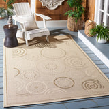 Safavieh Courtyard 4'-0" x 5'-7" Rug in Natural / Brown