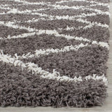 Safavieh Sgd-Dallas Shag 10'-0" x 14'-0" Rug in Dark Grey / Ivory