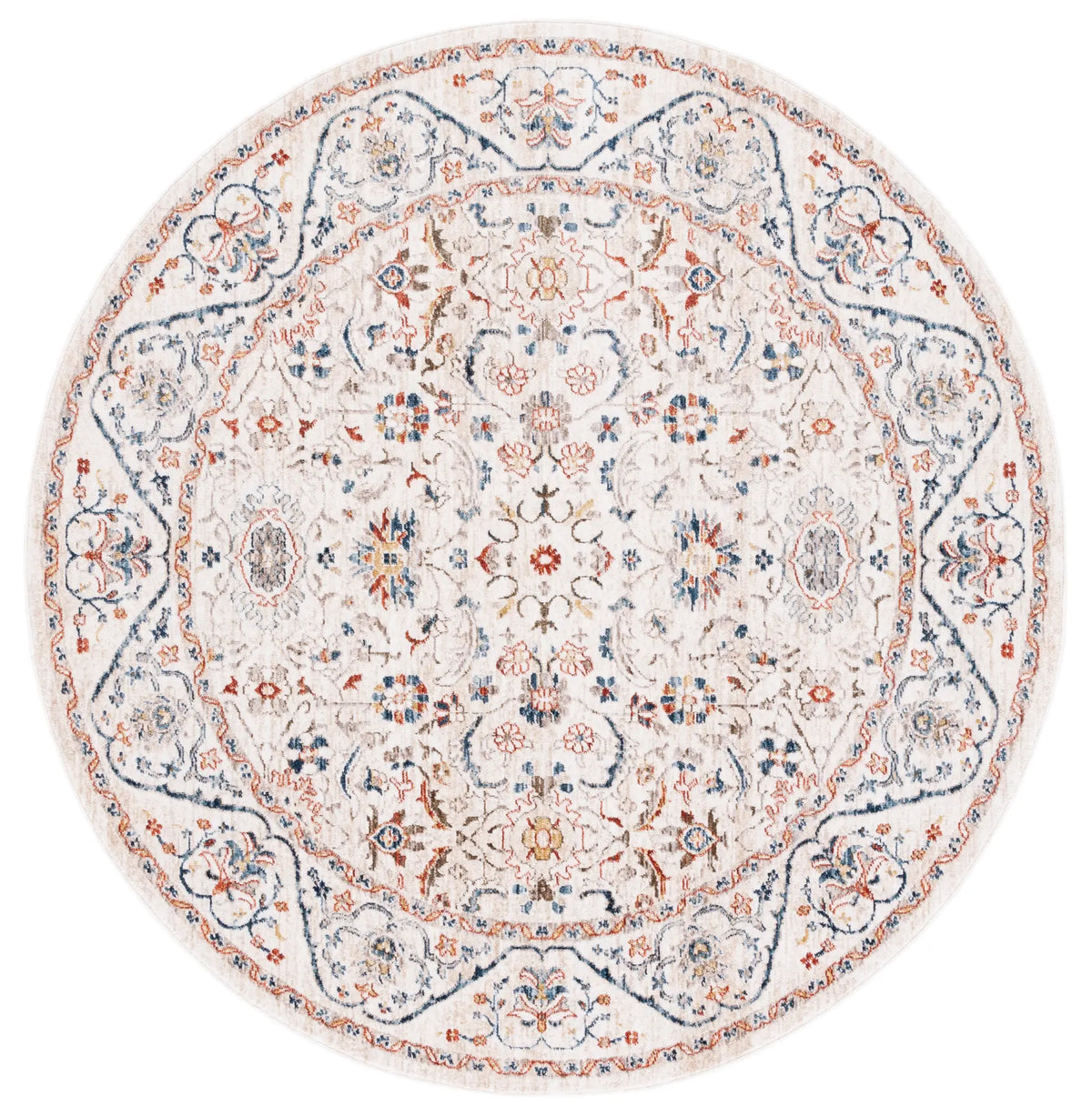 Safavieh Olympia 6'-0" x 6'-0" Rug in Ivory / Navy