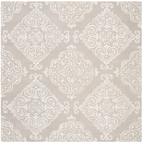 Safavieh Glamour 6'-0" x 6'-0" Rug in Silver / Ivory