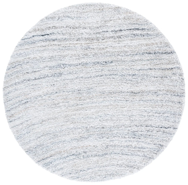 Safavieh Glory Shag 6'-0" x 6'-0" Rug in Ivory / Light Blue