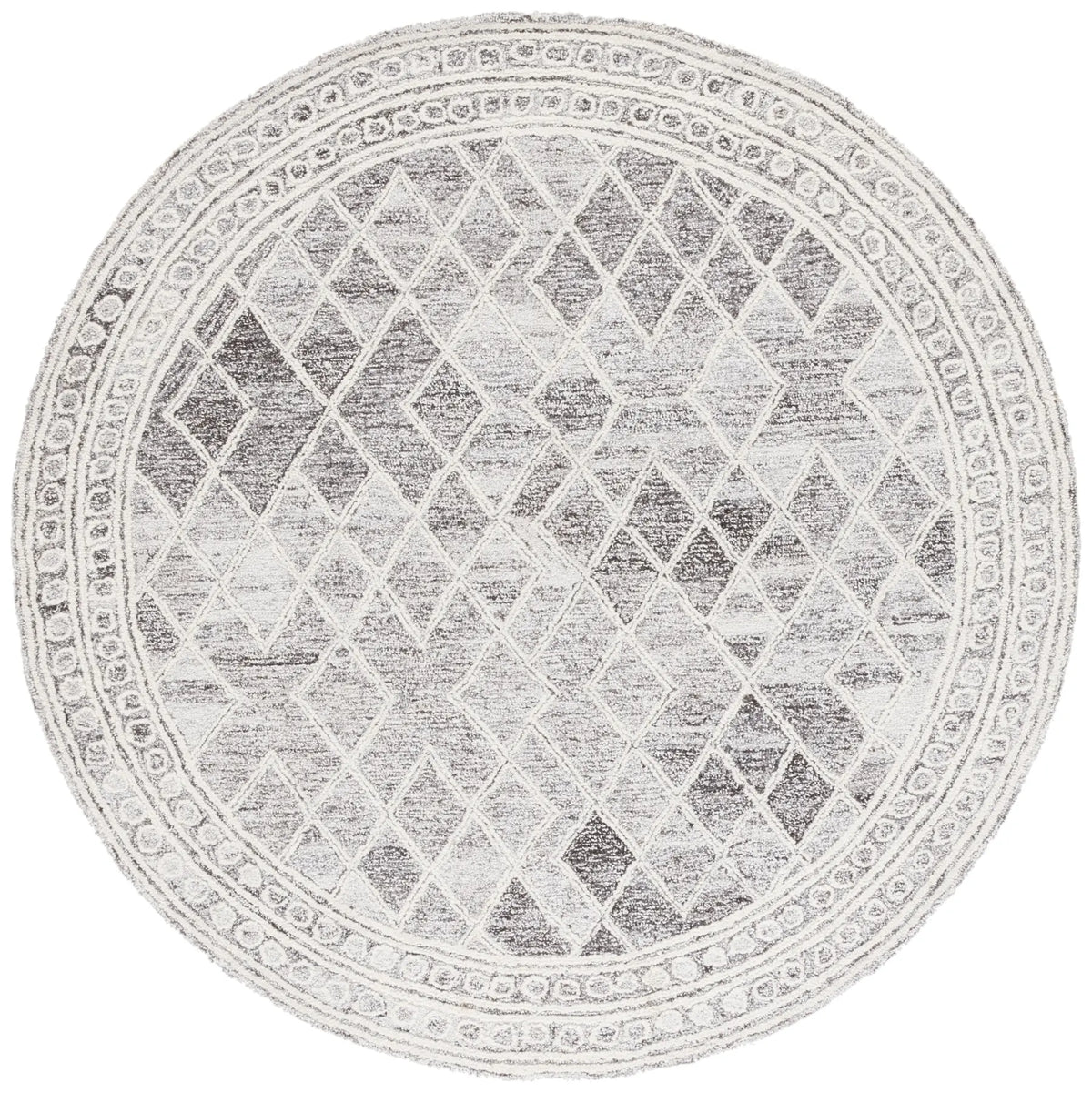 Safavieh Abstract 6'-0" x 6'-0" Rug in Ivory / Grey