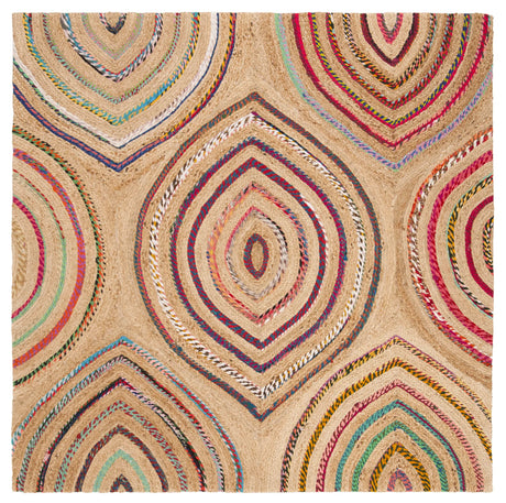 Safavieh Cape Cod 6'-0" x 6'-0" Rug in Natural / Multi