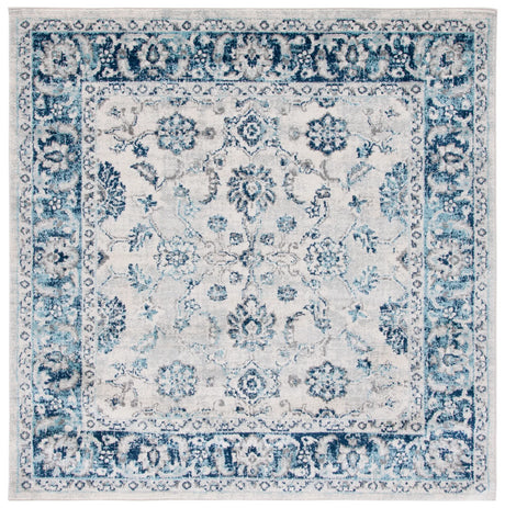 Safavieh Tulum 6'-7" x 6'-7" Rug in Ivory / Blue