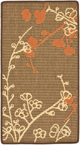 Safavieh Courtyard 2'-0" x 3'-7" Rug in Brown Natural / Terracotta
