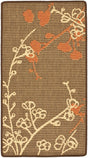 Safavieh Courtyard 2'-0" x 3'-7" Rug in Brown Natural / Terracotta