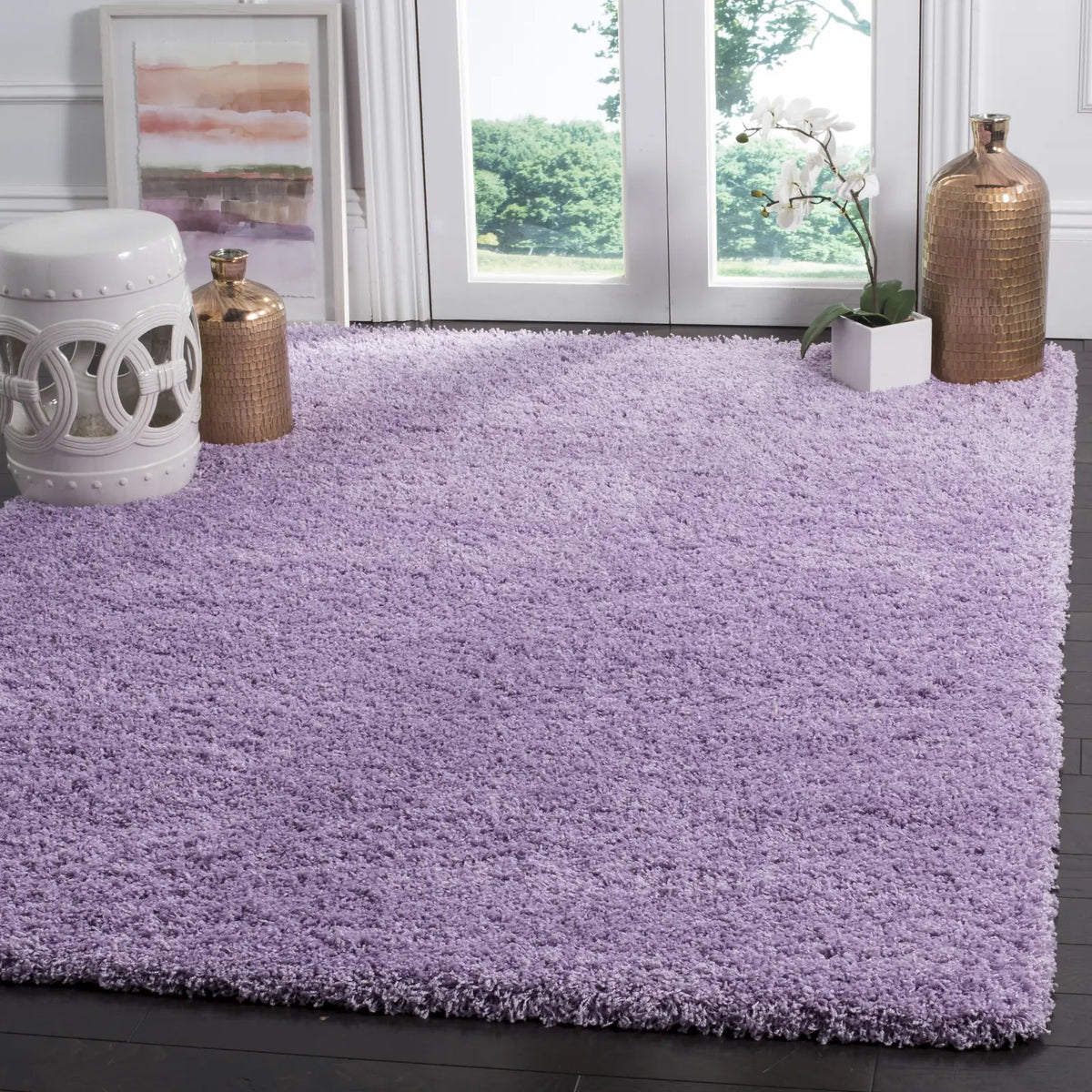Safavieh Sgl-Laguna Shag 4'-0" x 6'-0" Rug in Lilac