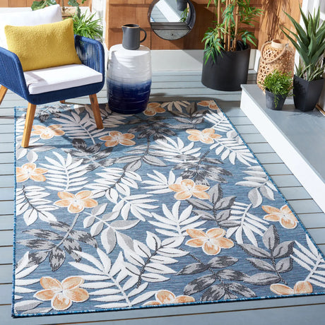 Safavieh Cabana 4'-0" x 6'-0" Rug in Blue / Grey
