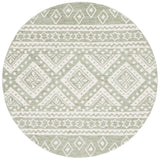 Safavieh Micro-Loop 5'-0" x 5'-0" Rug in Sage / Ivory