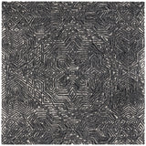Safavieh Micro-Loop 5'-0" x 5'-0" Rug in Ivory / Black