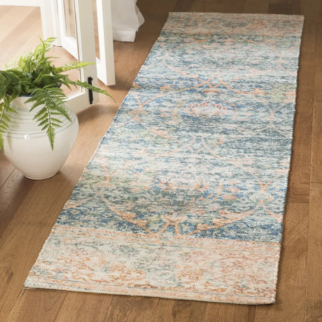 Safavieh Saffron 2'-3" x 10'-0" Rug in Turquoise / Peach