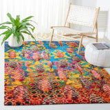 Safavieh Fiesta Shag 4'-0" x 6'-0" Rug in Turquoise / Multi