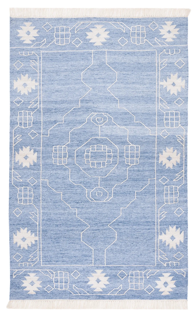 Safavieh Kilim 4'-0" x 6'-0" Rug in Blue / Ivory