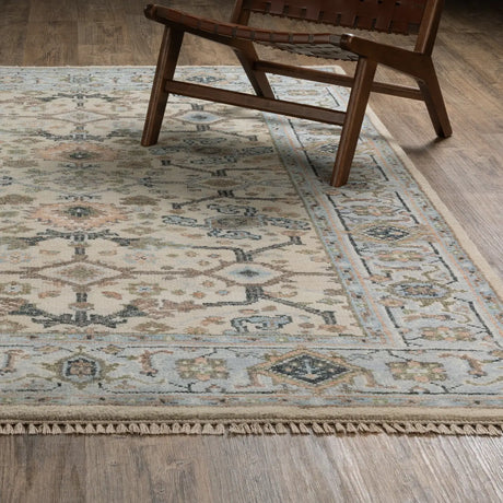 Oriental Weavers Sphinx MAJORCA MAJ01 Ivory Floral Rugs - angle/detail