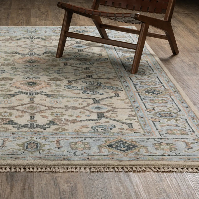 Oriental Weavers Sphinx MAJORCA MAJ01 Ivory Floral Rugs - angle/detail