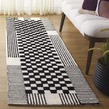 Safavieh Genre 2'-3" x 7'-0" Rug in Black / Ivory