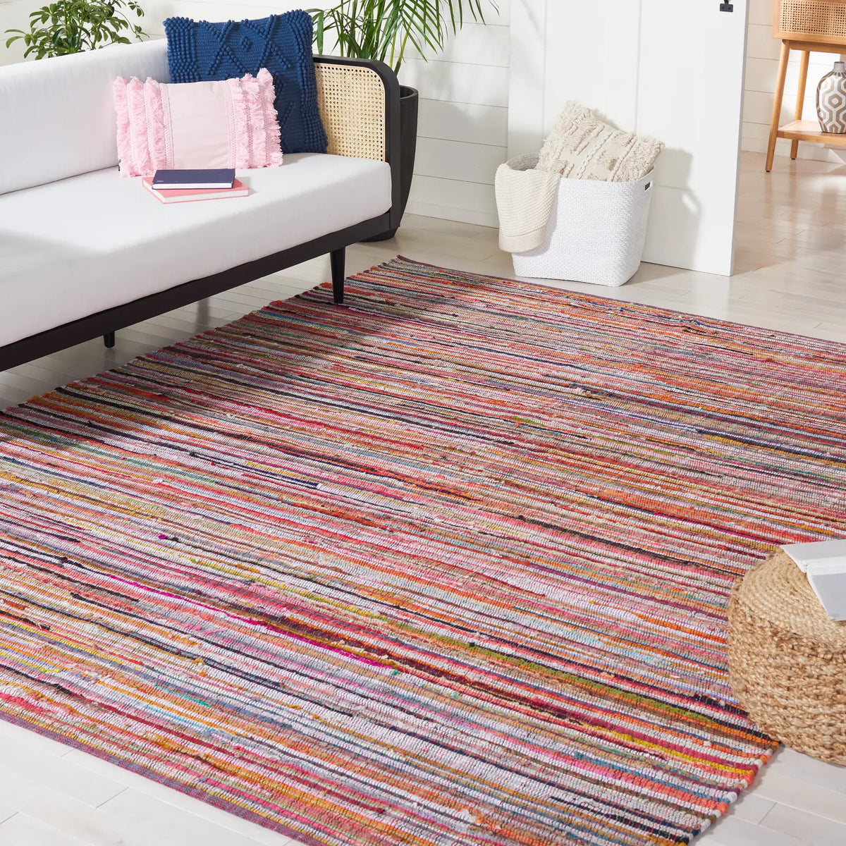 Safavieh Rag Rug 10'-0" x 14'-0" Rug in Ivory / Multi