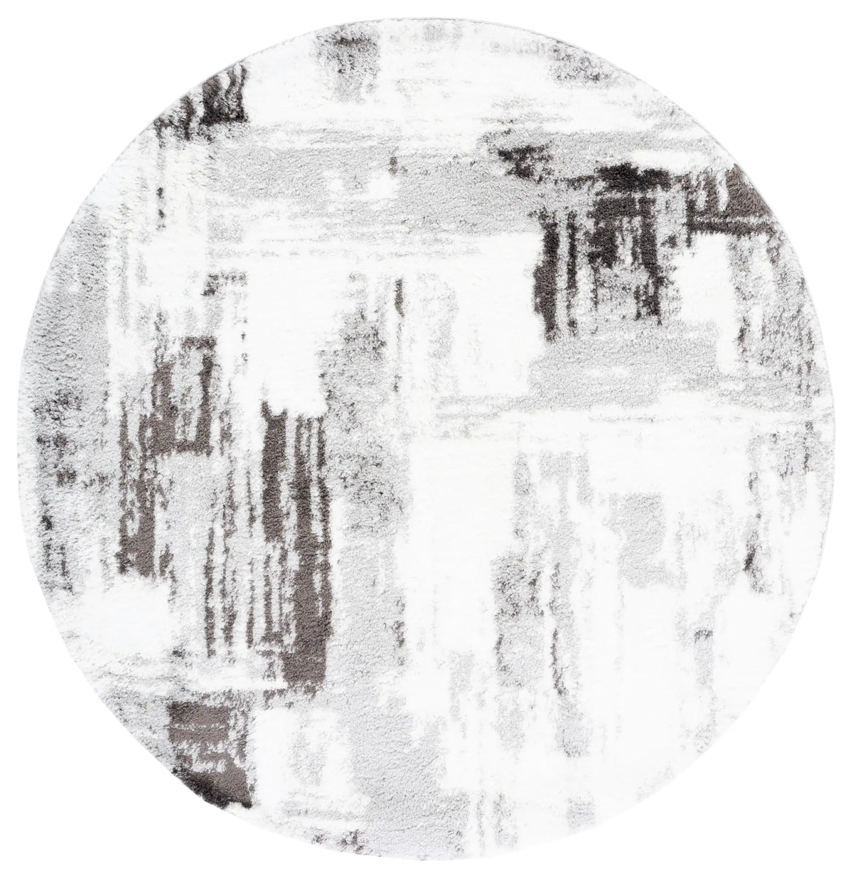 Safavieh Berber Shag 7'-0" x 7'-0" Rug in Grey / Dark Grey