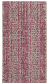 Safavieh Courtyard 2'-0" x 3'-7" Rug in Light Grey / Fuchsia