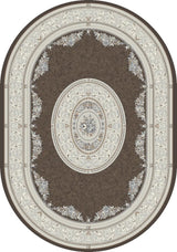 Dynamic Rugs Ancient Garden 57226 Brown/Cream Rug - Oval