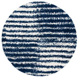 Safavieh Hudson Shag 7'-0" x 7'-0" Rug in Navy / Ivory