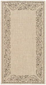 Safavieh Courtyard 2'-0" x 3'-7" Rug in Sand / Black