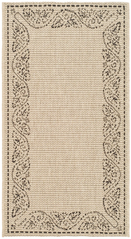 Safavieh Courtyard 2'-0" x 3'-7" Rug in Sand / Black