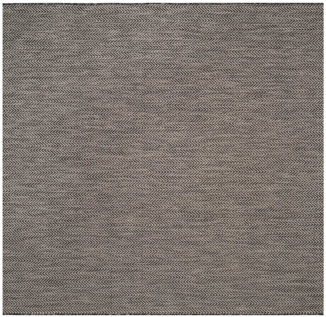 Safavieh Courtyard 6'-7" x 6'-7" Rug in Black / Beige