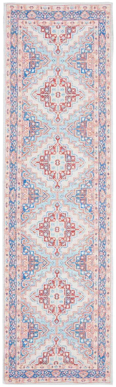 Safavieh Saffron 2'-3" x 8'-0" Rug in Blue / Rust