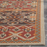Safavieh Veranda 4'-0" x 5'-7" Rug in Red / Chocolate