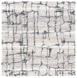 Safavieh Fontana Shag  800 6'-7" x 6'-7" Rug in Ivory / Grey