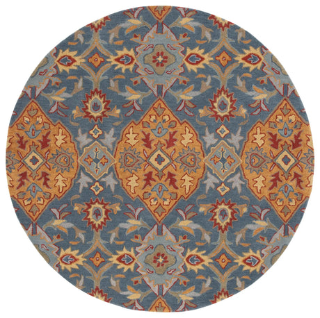 Safavieh Heritage 6'-0" x 6'-0" Rug in Navy / Gold
