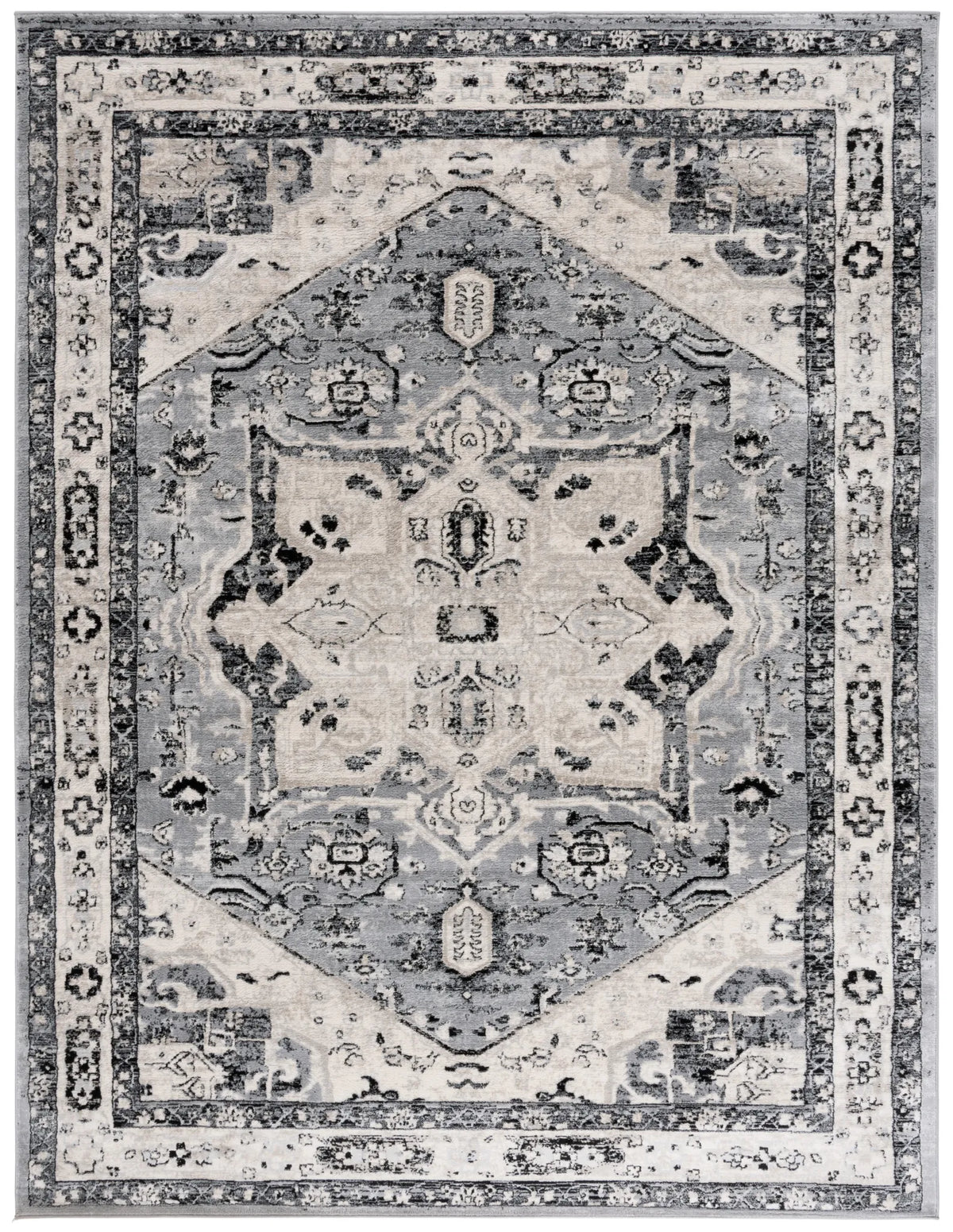 Safavieh Brentwood 10'-0" x 13'-0" Rug in Grey / Black