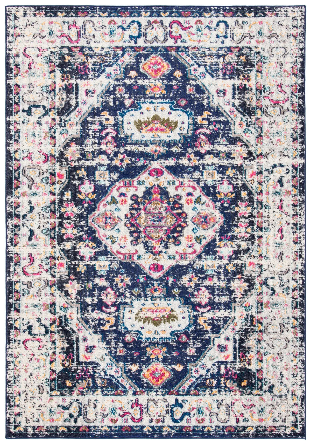 Safavieh Madison 4'-0" x 6'-0" Rug in Navy / Ivory