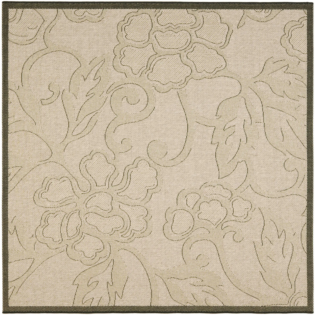 Safavieh Courtyard 6'-7" x 6'-7" Rug in Sand / Black